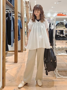 「アイテム（バックパック/リュック）」を使った、K・Nさん（レディース・161cm・30代）の夏コーディネート