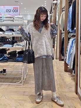 「アイテム（スカート）」を使った、K・Nさん（レディース・161cm・40代）の秋コーディネート