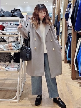 「アイテム（チェスターコート）」を使った、K・Nさん（レディース・161cm・30代）の秋コーディネート