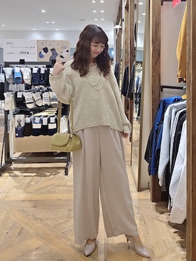 「GLOBAL WORK（グローバルワーク）のアイテム」を使った、K・Nさん（レディース・161cm）の春コーディネート