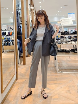「GLOBAL WORK（グローバルワーク）のアイテム（ジャケット/アウター）」を使った、K・Nさん（レディース・161cm）の夏コーディネート