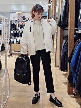 「アイテム（バックパック/リュック）」を使った、K・Nさん（レディース・161cm・30代）の秋コーディネート