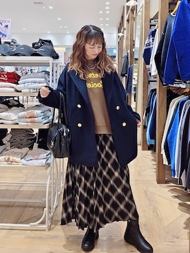 「アイテム（チェスターコート）」を使った、K・Nさん（レディース・161cm・30代）の秋コーディネート