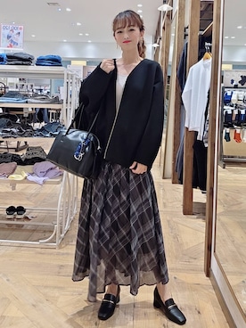 「アイテム（ブルゾン）」を使った、K・Nさん（レディース・161cm・40代）の秋コーディネート