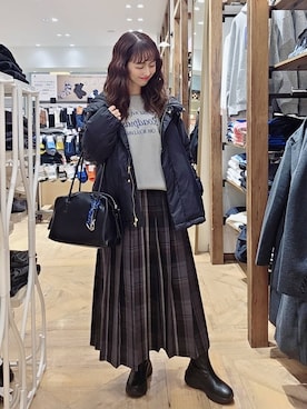 「アイテム（ブーツ）」を使った、K・Nさん（レディース・161cm・30代）の秋コーディネート