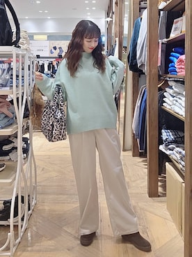 「アイテム（トートバッグ）」を使った、K・Nさん（レディース・161cm・40代）の冬コーディネート