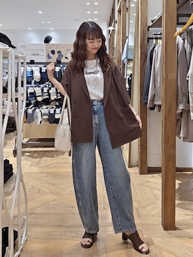 「GLOBAL WORK（グローバルワーク）のアイテム（ジャケット/アウター）」を使った、K・Nさん（レディース・161cm）の春コーディネート