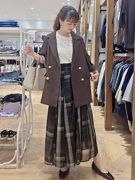 「アイテム（テーラードジャケット）」を使った、K・Nさん（レディース・161cm・40代）の秋コーディネート