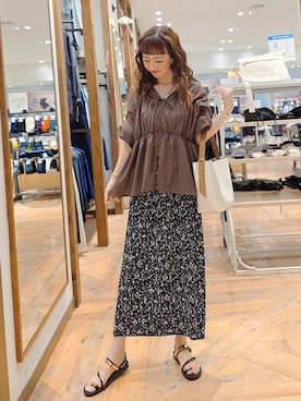 「アイテム（タンクトップ）」を使った、K・Nさん（レディース・161cm・40代）の夏コーディネート