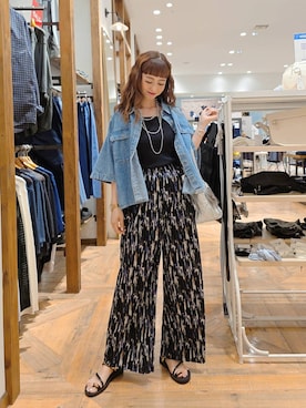 「アイテム（タンクトップ）」を使った、K・Nさん（レディース・161cm・40代）の夏コーディネート