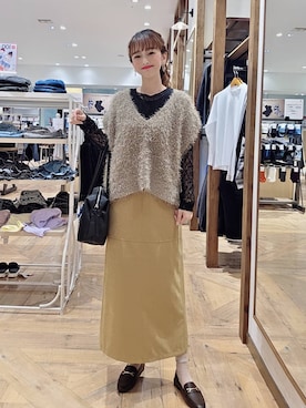 「アイテム（ボストンバッグ）」を使った、K・Nさん（レディース・161cm・40代）の秋コーディネート
