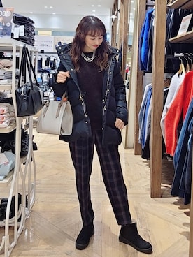 「GLOBAL WORK（グローバルワーク）のアイテム（ショルダーバッグ）」を使った、K・Nさん（レディース・161cm）の冬コーディネート