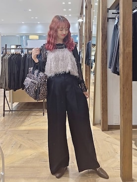 「GLOBAL WORK（グローバルワーク）のパフユーミニトート/1018043（トートバッグ、その他）」を使った、K・Nさん（レディース・161cm）の秋コーディネート