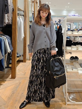 「アイテム（バックパック/リュック）」を使った、K・Nさん（レディース・161cm・30代）の秋コーディネート
