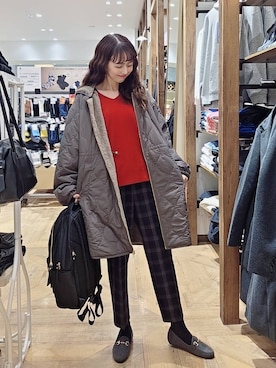 「アイテム（バックパック/リュック）」を使った、K・Nさん（レディース・161cm・40代）の秋コーディネート