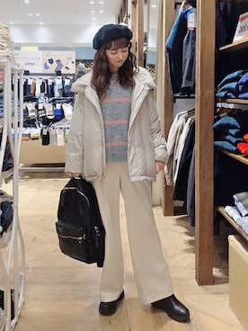 「アイテム（バックパック/リュック）」を使った、K・Nさん（レディース・161cm・30代）の冬コーディネート