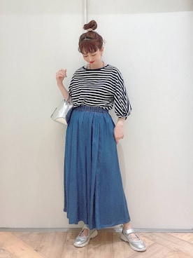 「アイテム（アクセサリー）」を使った、K・Nさん（レディース・161cm・30代）の春コーディネート