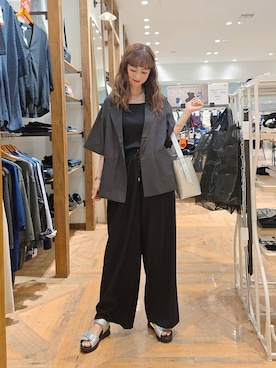 「アイテム（アクセサリー）」を使った、K・Nさん（レディース・161cm）の夏コーディネート