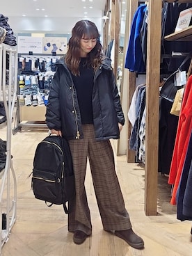 「アイテム（バックパック/リュック）」を使った、K・Nさん（レディース・161cm・30代）の冬コーディネート