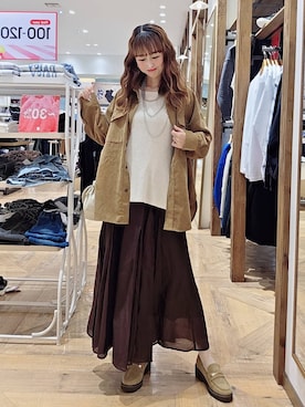 「アイテム（ニット/セーター）」を使った、K・Nさん（レディース・161cm・40代）の秋コーディネート