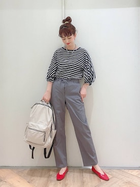 「アイテム（アクセサリー）」を使った、K・Nさん（レディース・161cm・30代）の春コーディネート