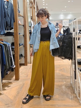 「アイテム（アクセサリー）」を使った、K・Nさん（レディース・161cm）の夏コーディネート