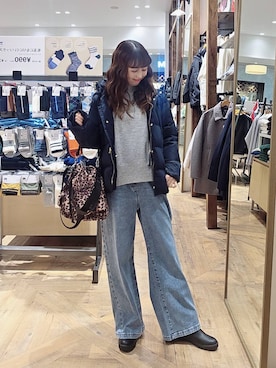 「アイテム（ダウンジャケット/コート）」を使った、K・Nさん（レディース・161cm・40代）の冬コーディネート