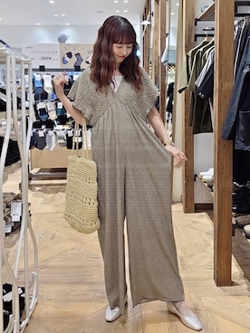 「アイテム（サロペット/オーバーオール）」を使った、K・Nさん（レディース・161cm・40代）の春コーディネート