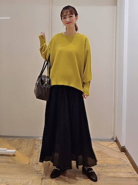「アイテム（スカート）」を使った、K・Nさん（レディース・161cm・40代）の秋コーディネート