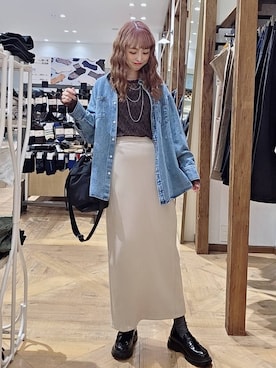 「GLOBAL WORK（グローバルワーク）のアイテム（トップス）」を使った、K・Nさん（レディース・161cm）の秋コーディネート