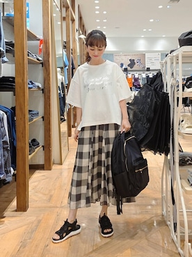 「アイテム（バックパック/リュック）」を使った、K・Nさん（レディース・161cm・30代）の夏コーディネート
