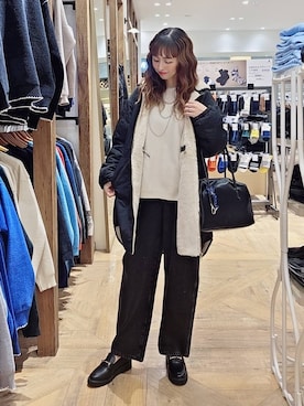 「アイテム（ローファー）」を使った、K・Nさん（レディース・161cm・40代）の秋コーディネート