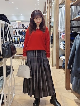 「アイテム（ブーツ）」を使った、K・Nさん（レディース・161cm・40代）の秋コーディネート