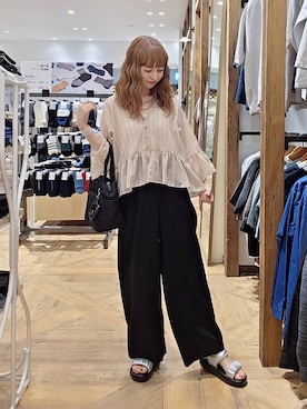 「GLOBAL WORK（グローバルワーク）のアイテム」を使った、K・Nさん（レディース・161cm）の夏コーディネート