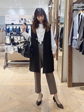 「GLOBAL WORK（グローバルワーク）のアイテム（その他アウター）」を使った、K・Nさん（レディース・161cm）の冬コーディネート