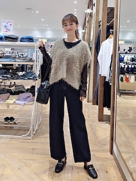 「アイテム（ボストンバッグ）」を使った、K・Nさん（レディース・161cm・40代）の秋コーディネート