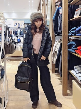 「アイテム（バックパック/リュック）」を使った、K・Nさん（レディース・161cm・30代）の冬コーディネート