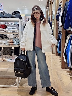 「アイテム（スウェット）」を使った、K・Nさん（レディース・161cm・30代）の秋コーディネート