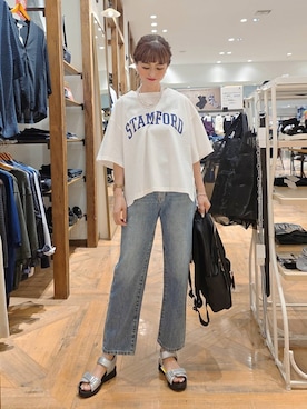 「アイテム（バックパック/リュック）」を使った、K・Nさん（レディース・161cm・30代）の夏コーディネート