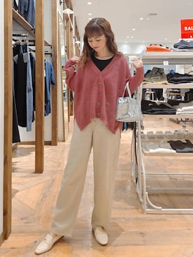 「アイテム（ボストンバッグ）」を使った、K・Nさん（レディース・161cm・30代）の夏コーディネート