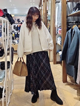 「GLOBAL WORK（グローバルワーク）のふわふわHugmeドルマンプルオーバー/595406（ニット/セーター）」を使った、K・Nさん（レディース・161cm）の秋コーディネート