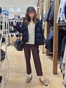 「アイテム（ボストンバッグ）」を使った、K・Nさん（レディース・161cm・40代）の秋コーディネート