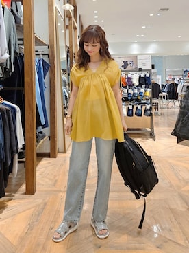 「アイテム（バックパック/リュック）」を使った、K・Nさん（レディース・161cm・30代）の夏コーディネート