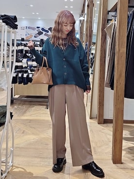 「GLOBAL WORK（グローバルワーク）のアイテム（トップス）」を使った、K・Nさん（レディース・161cm）の秋コーディネート