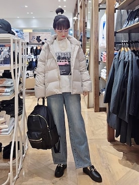 「アイテム（ダウンジャケット/コート）」を使った、K・Nさん（レディース・161cm・30代）の秋コーディネート