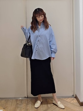 「アイテム（ローファー）」を使った、K・Nさん（レディース・161cm・40代）の秋コーディネート