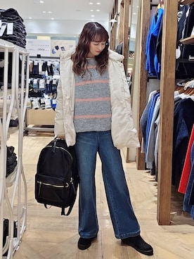 「アイテム（バックパック/リュック）」を使った、K・Nさん（レディース・161cm・30代）の冬コーディネート