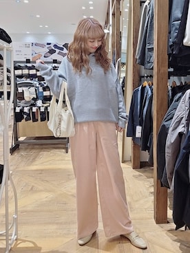 「GLOBAL WORK（グローバルワーク）のアイテム（トートバッグ）」を使った、K・Nさん（レディース・161cm）の秋コーディネート