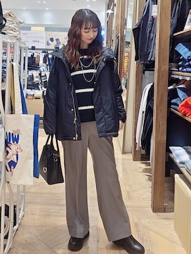 「アイテム（ネックレス）」を使った、K・Nさん（レディース・161cm・40代）の冬コーディネート