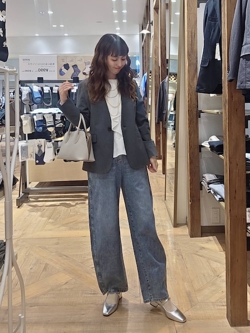 ウツクシルエットノーカラージャケット/581021（ノーカラージャケット